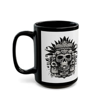 Ah Puch Death God Petroglyph Skull Black Mug