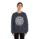Andean Dual God Symmetry Tribal Glyph Style Unisex Sweatshirt