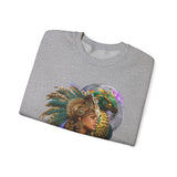 Aztec Quetzalcoatl Priestess Under Moon Unisex Sweatshirt