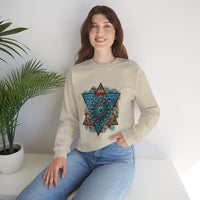 Wild Aztec Turquoise Amulet Illustration Unisex Sweatshirt