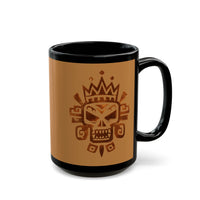 Ah Puch Mayan Skull Crown Glyph Style Black Mug