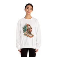 Maya Elder Warrior Watercolor Portrait Unisex Sweatshirt