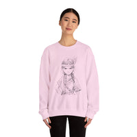 Brave Inca Girl Ink Warrior Portrait Unisex Sweatshirt