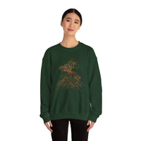 Tribal Volcano with Smoke Spirals Glyph Style Unisex Sweatshirt