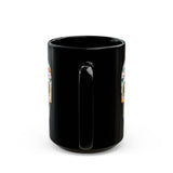 Neon Circuit Aztec Skull Cartoon Style Black Mug