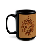 Ah Puch Mayan Skull Crown Glyph Style Black Mug