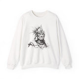 Inca Warrior Line Art Tribal Design Unisex Sweatshirt