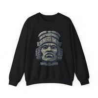 Mayan Sacred Head Stone Unisex Sweatshirt