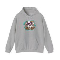 Aztec Floral Cow Skull on Turquoise Pattern Unisex Hoodie