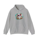 Aztec Floral Cow Skull on Turquoise Pattern Unisex Hoodie