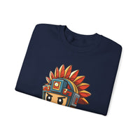 Chibi Aztec Warrior Cartoon Style Unisex Sweatshirt