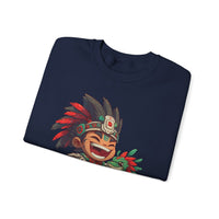 Chibi Aztec Warrior with Baby Quetzalcoatl Serpent Unisex Sweatshirt