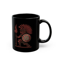 Young Warrior Glyph Pre-Hispanic Style Black Mug