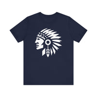 Tribal Warrior Headdress Emblem Illustration Unisex T-Shirt