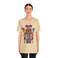 Psychedelic Mesoamerican Totem Mask Unisex T-Shirt