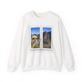 Funny Llama at the Window with Machu Picchu View Unisex Sweatshirt
