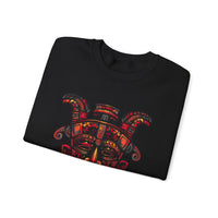 Aztec Fire Warrior Mask Unisex Sweatshirt