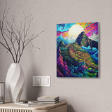 Machu Picchu Psychedelic Stone City Canvas