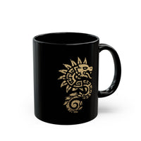 Quetzalcoatl Spiral Serpent Tribal Glyph Black Mug
