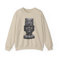 Mesoamerican Monolith Head Unisex Sweatshirt
