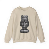 Mesoamerican Monolith Head Unisex Sweatshirt