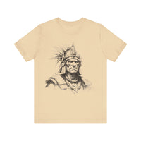 Inca Warrior Line Art Tribal Design Unisex T-Shirt