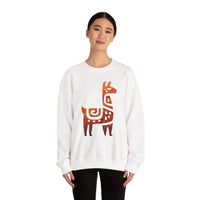 Inca Llama Rock Carving Style Unisex Sweatshirt