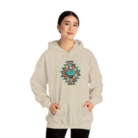 Turquoise Western Aztec Gem Illustration Unisex Hoodie