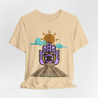 Eye of the Sun Pyramid Illustration Unisex T-Shirt