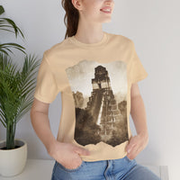 Vintage Tikal Jungle Temple Sepia Print Unisex T-Shirt