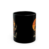 Aztec Samurai Wave Style Black Mug 11oz