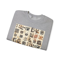 Mayan Petroglyph Stamped Texture Unisex Sweatshirt