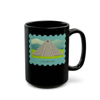 Stamp Chichén Itzá Mexico Black Mug
