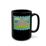 Stamp Chichén Itzá Mexico Black Mug