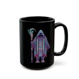 Digital Oracle Cyber Priest Black Mug