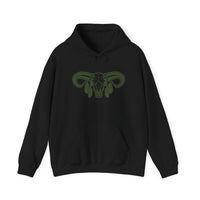 Aztec Western Bull Skull Longhorn Illustration Unisex Hoodie