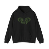 Aztec Western Bull Skull Longhorn Illustration Unisex Hoodie