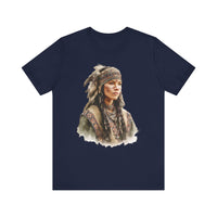 Inca Warrior Woman with Feathered Headdress Watercolor Unisex T-Shirt
