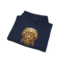 Aztec Golden Solar Deity Mask Unisex Hoodie