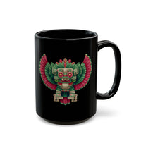 Ancient Pixel Boss Quetzalcoatl Retro Sprite Black Mug