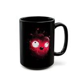 Glowing Aztec Sacrificial Heart Black Mug