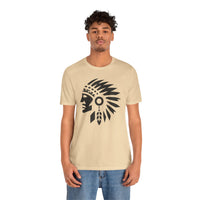 Tribal Warrior Headdress Emblem Illustration Unisex T-Shirt