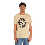Tribal Warrior Headdress Emblem Illustration Unisex T-Shirt