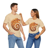 Spiral Quetzalcoatl Feathered Serpent Glyph Style Unisex T-Shirt