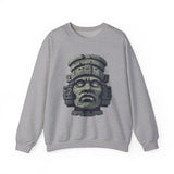 Mayan Sacred Head Stone Unisex Sweatshirt