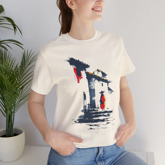 Cuzco Steps Heritage Minimalist Art Unisex T-Shirt