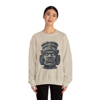 Mayan Sacred Head Stone Unisex Sweatshirt