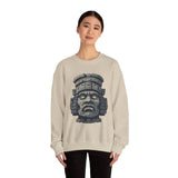 Mayan Sacred Head Stone Unisex Sweatshirt