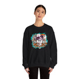 Aztec Floral Cow Skull on Turquoise Pattern Unisex Sweatshirt