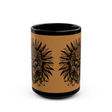 Ancient Tribal Totem Symbol Illustration Black Mug